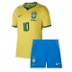 Billige Fotballdrakt Brasil Neymar Jr #10 Replika Hjemmedraktsett Barn VM 2026 Kortermet (med bukser)